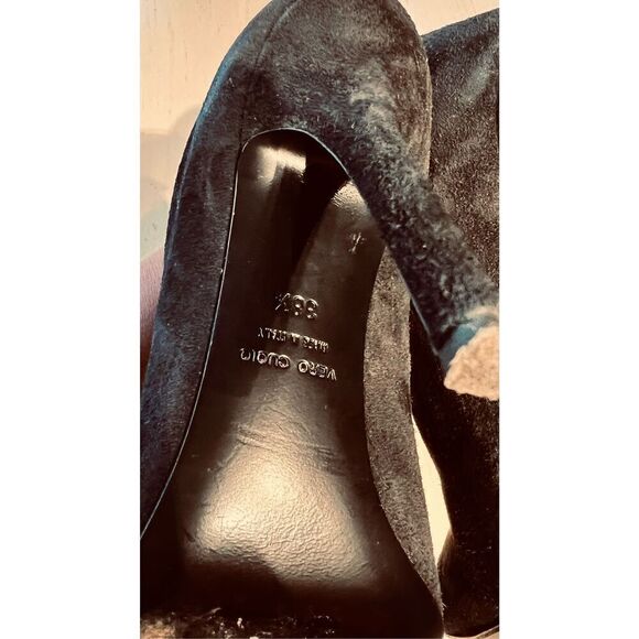 GIUSEPPE ZANOTTI BLACK SUEDE GREEK 105MM POINTED TOE ANKLE BOOTS SZ 8.5 - Picture 13 of 15